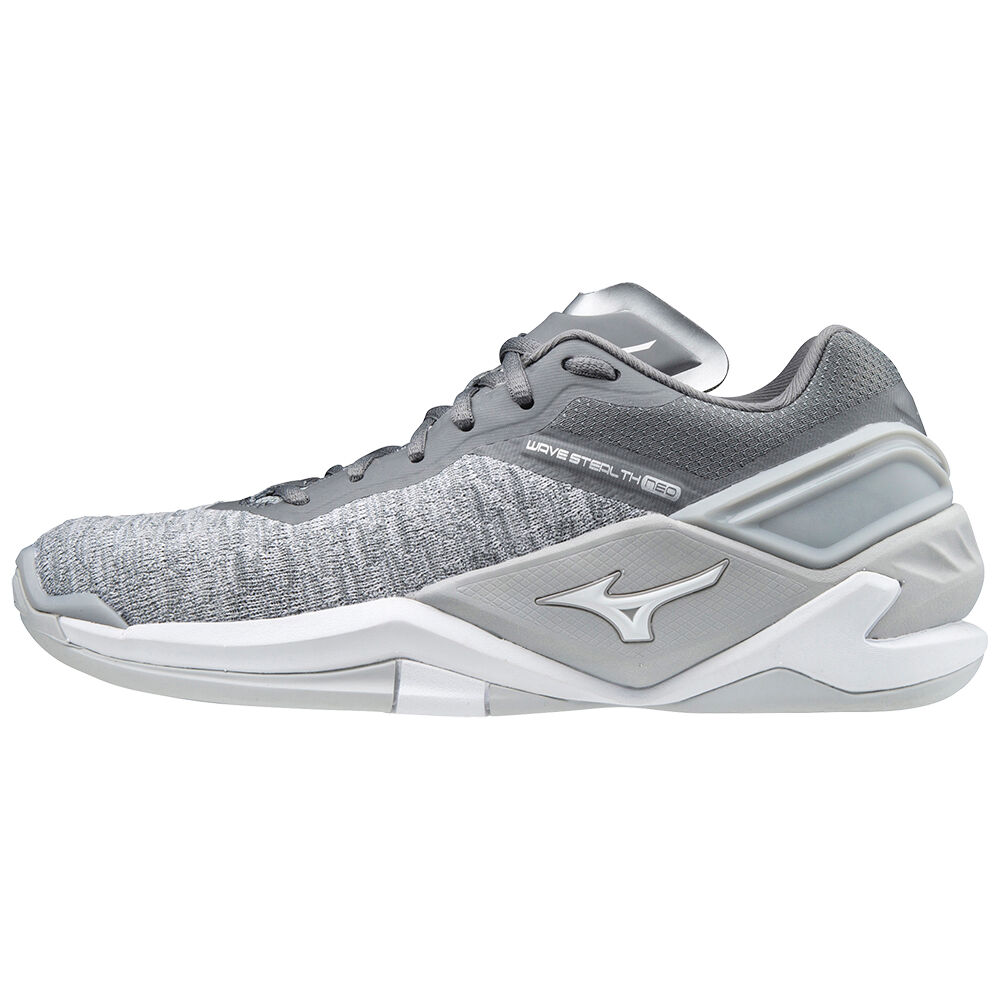 Damske Hadzanarske Tenisky Mizuno Wave Stealth Neo Biele/Siva Vypredaj GCAK80249